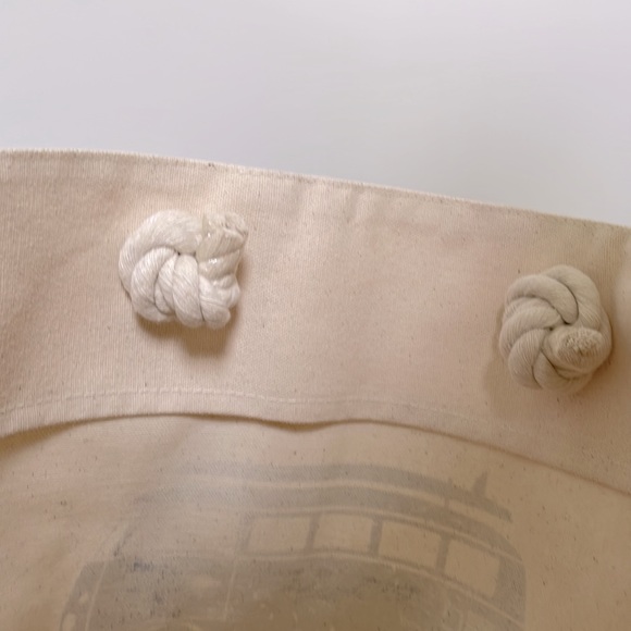 Canvas Beach Bag/Tote NWT 22x17 dual rope straps inside pocket - Picture 7 of 9